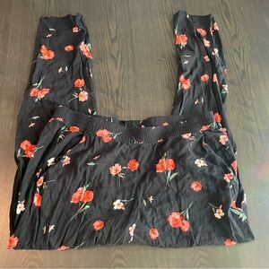 H&M floral elastic waistband pants size 12